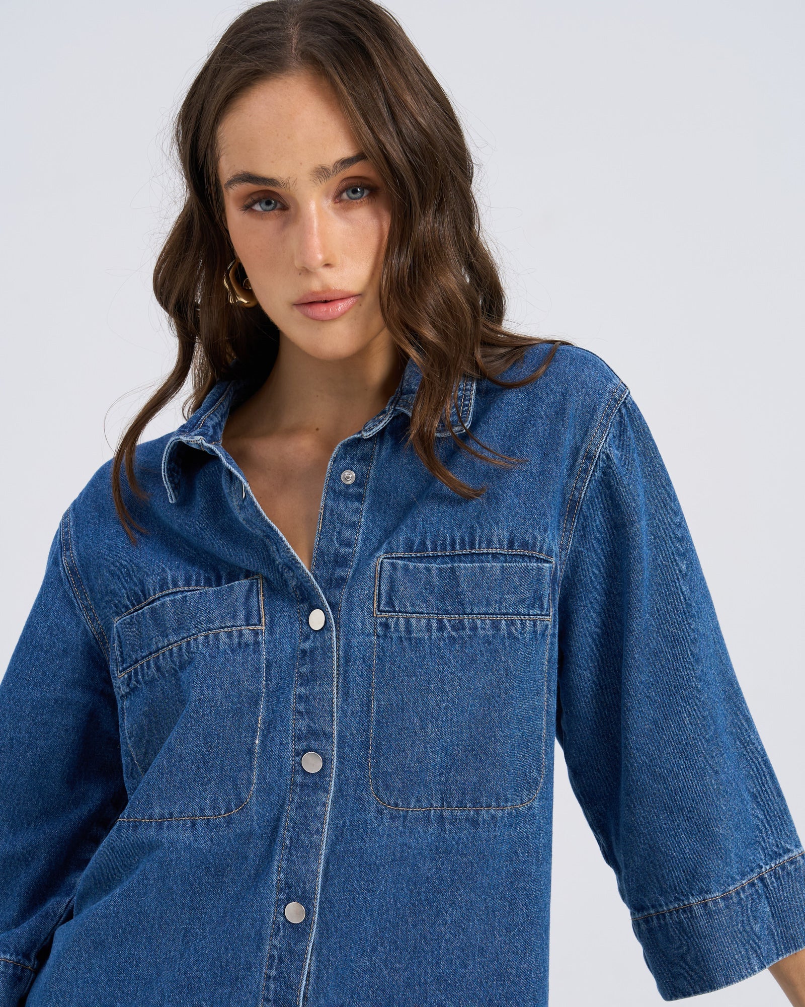 VMTOLKE DENIM SHIRT DRESS